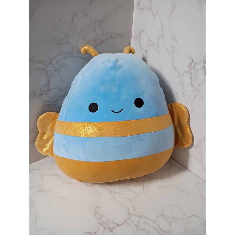 Squishmallows Blue and Gold Bee Stuffed Animal NWOT
